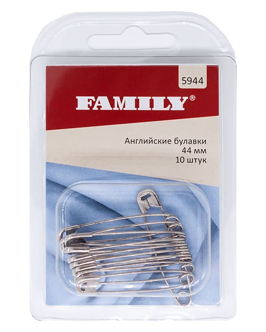 Булавки английские 44мм, 10 шт undefined
