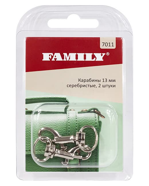 Карабины 13мм, серебристые, 2 шт undefined