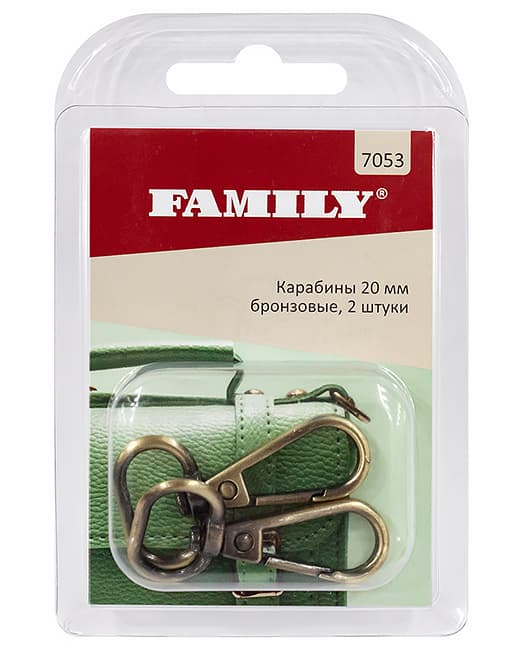 Карабины 20мм, бронзовые, 2 шт undefined