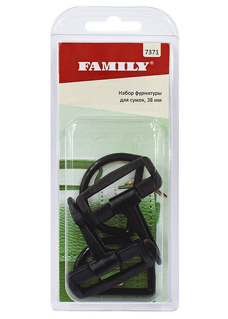 Набор фурнитуры для сумок (2 карабина + 2 полукольца), 38мм undefined